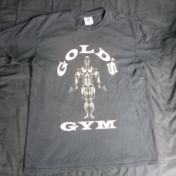 Vintage Y2K Gold's Gym Neon Logo T-Shirt - Picture 2 of 5